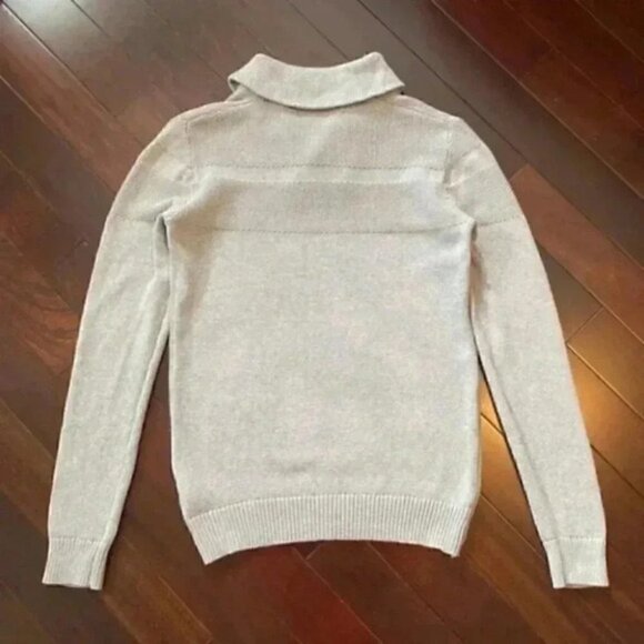 RW&CO Men’s Sweater Pullover Shawl Collar Cotton Textured Knit Grey Small - Picture 6 of 14